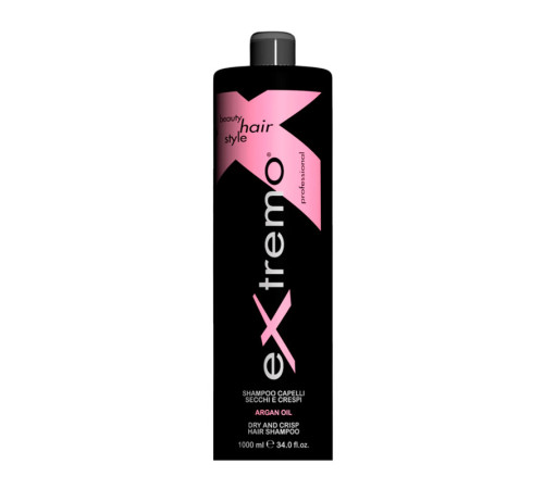 Шампунь Extremo Dry and Crisp Hair Shampoo для сухого і пошкодженого волосся з аргановою олією (EX404), 1000 мл (заводська)