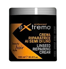Відновлююча маска для волосся з лляною олією Extremo Linseed Repairing Cream (EX400), 1000 мл (заводська)