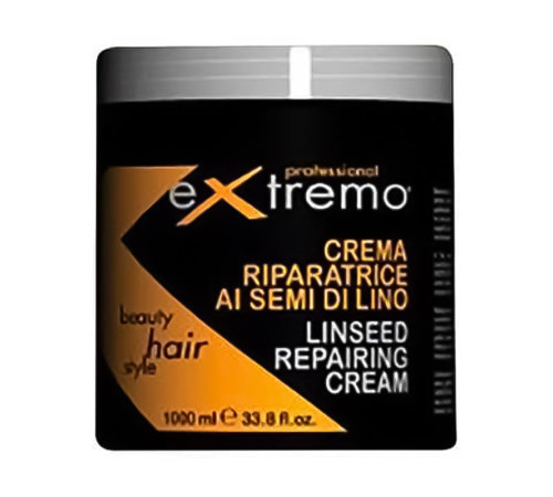 Відновлююча маска для волосся з лляною олією Extremo Linseed Repairing Cream (EX400), 1000 мл (заводська)