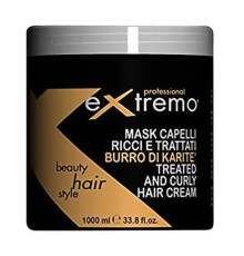 Маска Extremo Treated and Curly Hair Cream для пошкодженого та кучерявого волосся з олією каріте (EX409)
