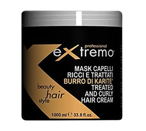Маска Extremo Treated and Curly Hair Cream для поврежденных и вьющихся волос с маслом карите (EX409)