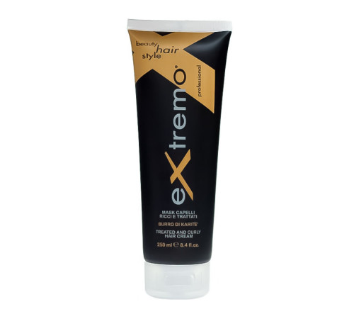 Маска Extremo Treated and Curly Hair Cream для поврежденных и вьющихся волос с маслом карите (EX410), 250 мл