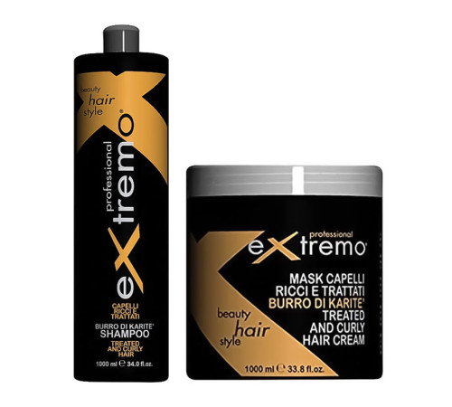 Набір Extremo Treated and Curly Hair шампунь та маска для пошкодженого і кучерявого волосся (EX411/EX409)