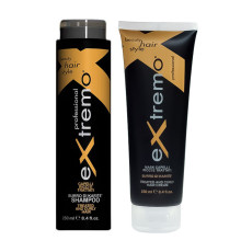 Набор Extremo Treated and Curly Hair шампунь и маска для поврежденных и вьющихся волос с маслом карите (EX412/EX410), 250+250 мл