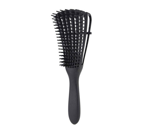 Гребінець з регулюванням щетини для кучерявого волосся Flexi Detangling Brush чорний