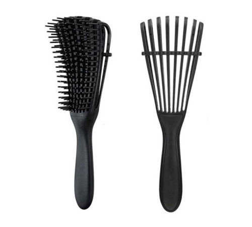 Гребінець з регулюванням щетини для кучерявого волосся Flexi Detangling Brush зелений