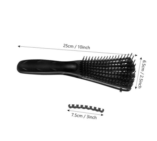 Гребінець з регулюванням щетини для кучерявого волосся Flexi Detangling Brush зелений