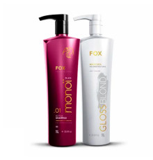 Набір кератину для освітленого волосся та блонди Fox Gloss Blond, 2х100 г (розлив)