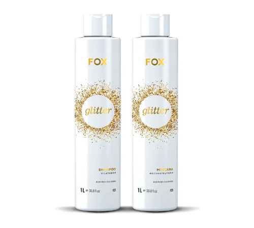 Набір для кератинового випрямлення волосся Fox Glitter, 2х500 г (розлив)