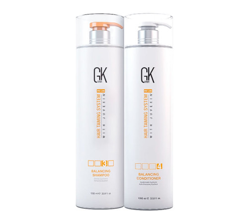 Набір GKhair Global Keratin Balancing балансуючі шампунь та кондиціонер, 2х1000 мл