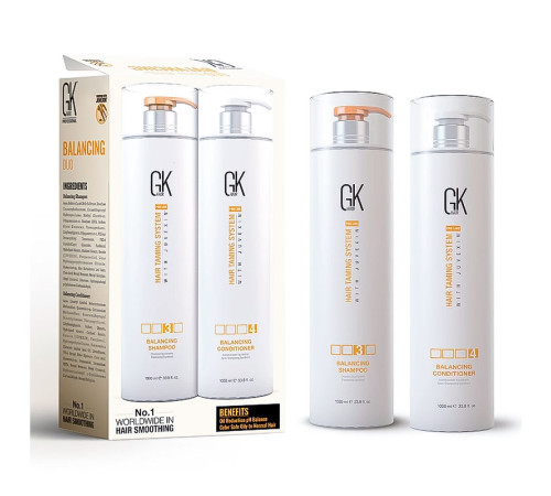 Набір GKhair Global Keratin Balancing балансуючі шампунь та кондиціонер, 2х1000 мл