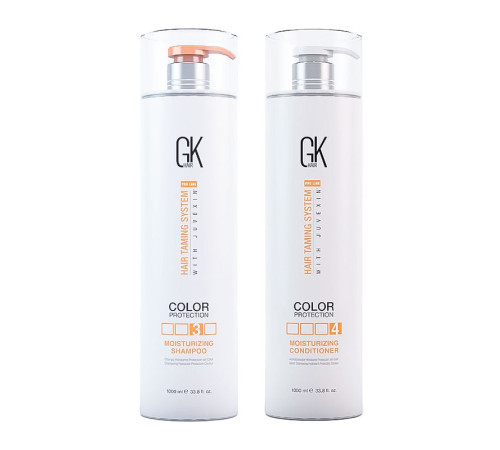Набір GKhair Global Keratin Moisturizing зволожуючі шампунь та кондиціонер, 2х1000 мл