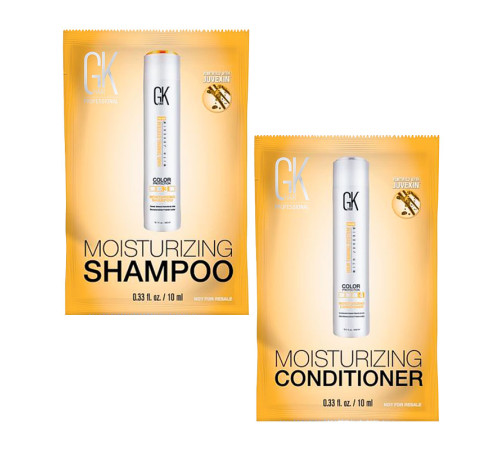 Набір GKhair Global Keratin Moisturizing зволожуючі шампунь та кондиціонер, 2х10 мл (саше)