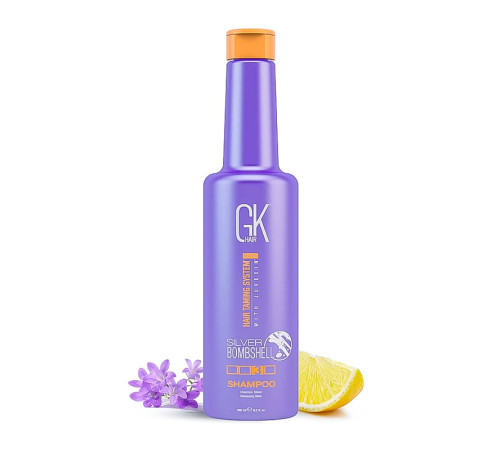 Срібний шампунь GKhair Silver Bombshell Shampoo для холодних відтінків, 280 мл