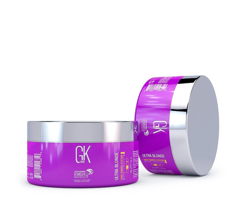 Маска с блонд оттенком для окрашенных волос GKhair (Global Keratin) Ultra Blonde Bombshell Маsque 200 г