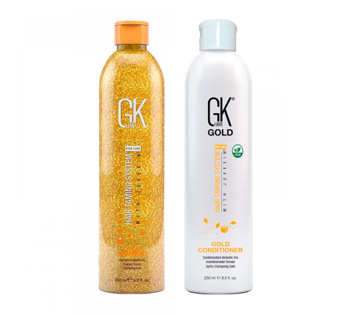 Набір GKhair (Global Keratin) Gold шампунь та кондиціонер, 2х250 мл