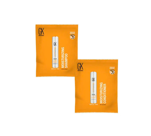 Набір GKhair Global Keratin Moisturizing зволожуючі шампунь та кондиціонер, 2х10 мл (саше)