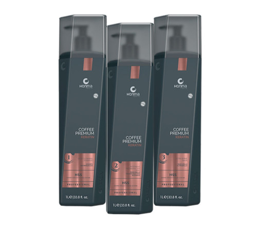 Набір Honma Tokyo Coffee Premium Keratin Intensive шампунь, кератин, маска, 100/200/100 г (розлив)