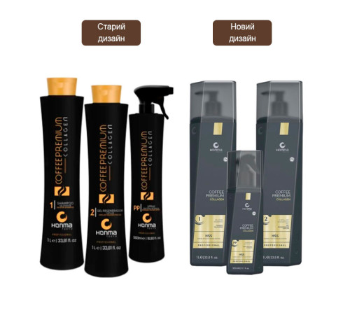 Колаген Honma Tokyo Coffee Premium Collagen набір для випрямлення волосся, 1000/1000/300 мл (заводські)