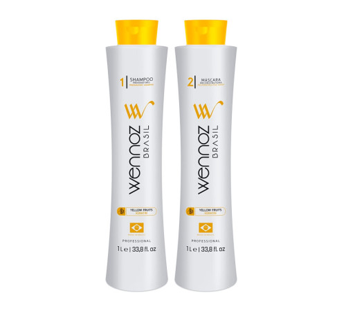 Кератин Wennoz Brasil (Honma Tokyo) Yellow Fruits Keratin (Крок 2) для випрямлення волосся, 1000 мл