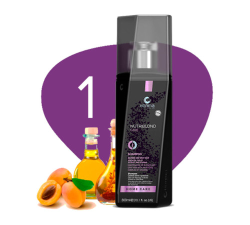 Шампунь Honma Tokyo Nutriblond Care Shampoo з пігментом для світлого волосся, 300 мл (заводська)