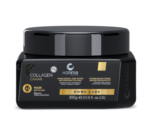Маска Honma Tokyo Caviar Care Mask для глубокого восстановления волос с коллагеном, 300 мл (заводская)