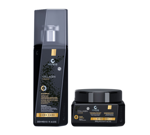 Набір Honma Tokyo Caviar Care DUO-2 для глибокого відновлення волосся шампунь і маска, 2х300 мл