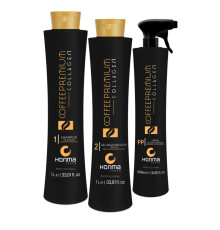 Набір колагену Wennoz Brasil (Honma Tokyo) Coffee Premium Collagen Набір для випрямлення волосся, 1000/1000/500 мл (заводські)