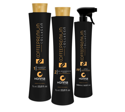 Набор коллагена Wennoz Brasil (Honma Tokyo) Coffee Premium Collagen для выпрямления волос, 100/100/50 г (разлив)