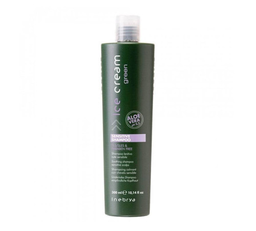 Шампунь Inebrya Ice Cream Green Sensitive Shampoo для чутливої шкіри голови (300 мл)