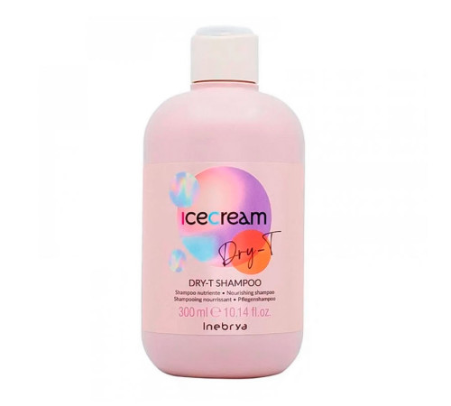 Шампунь Inebrya Ice cream Dry-T shampoo живильний для сухого та пошкодженого волосся, 300 мл