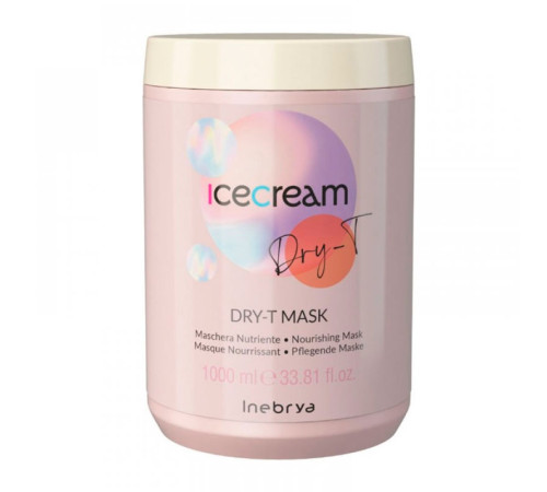 Маска Inebrya Ice cream Dry-T для сухого та фарбованого волосся, 1000 мл