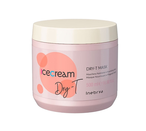 Маска Inebrya Ice cream Dry-T для сухого та фарбованого волосся, 500 мл