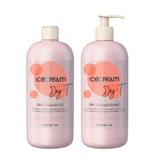 Набір Inebrya Ice cream Dry-T живильні шампунь і кондиціонер для сухого та пошкодженого волосся, 2х1000 мл