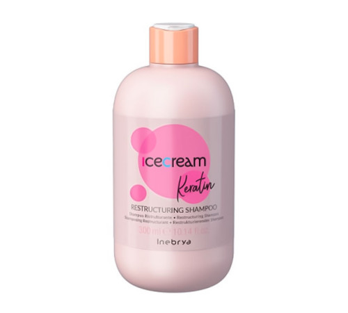 Відновлюючий шампунь Inebrya Keratin Restructuring shampoo з кератином, 300 мл