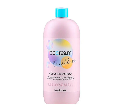 Восстанавливающий шампунь Inebrya Ice Cream Volume Shampoo для тонких волос, 1000 мл