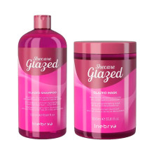 Набір Inebrya Sheсарe Glazed Duo шампунь та маска для блиску волосся з ефектом глазурування, 2х1000 мл