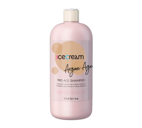 Шампунь Inebrya Argan Oil Pro-Age Shampoo с аргановым маслом для окрашенных волос, 1000 мл