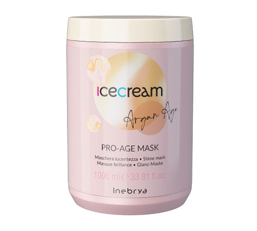 Маска Inebrya Argan Oil Pro-Age Shine Mask з аргановим маслом для фарбованого волосся, 1000 мл