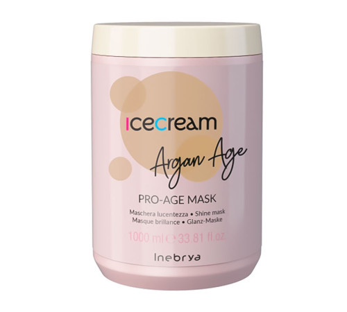 Маска Inebrya Argan Oil Pro-Age Shine Mask з аргановим маслом для фарбованого волосся, 1000 мл