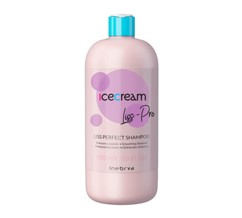 Розгладжуючий шампунь Inebrya Ice Cream Liss Pro Liss Perfect Shampoo для жорсткого та неслухняного волосся, 1000 мл