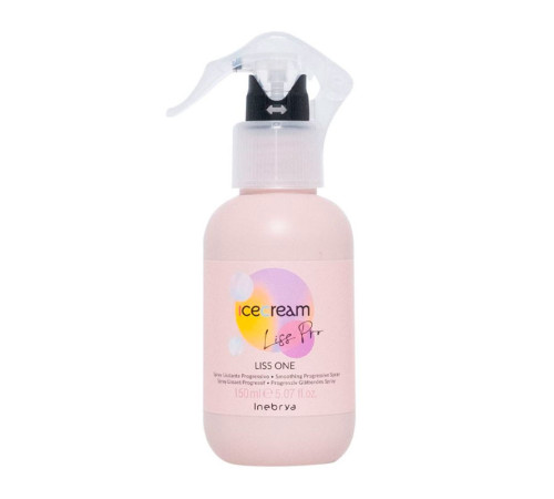 Разглаживающий спрей Inebrya Ice Cream Liss Pro Liss One 15 in 1 для жестких и пушистых волос, 150 мл