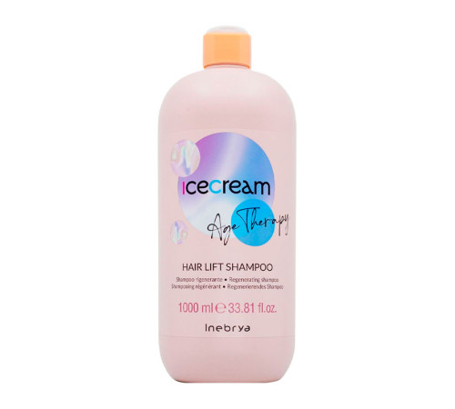 Шампунь Inebrya Ice Cream Age Therapy Hair Lift Shampoo для відновлення зрілого, пористого та хімічно обробленого волосся, 1000 мл