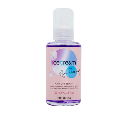 Ліфтинг сироватка Inebrya Ice Cream Age Therapy Hair Lift Serum для відновлення зрілого, пористого та хімічно обробленого волосся, 100 мл