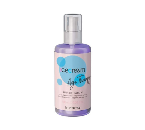 Ліфтинг сироватка Inebrya Ice Cream Age Therapy Hair Lift Serum для відновлення зрілого, пористого та хімічно обробленого волосся, 100 мл