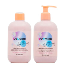 Набір Inebrya Ice Cream Age Therapy Hair Lift DUO шампунь і кондиціонер для відновлення зрілого, пористого та хімічно обробленого волосся, 2х300 мл 