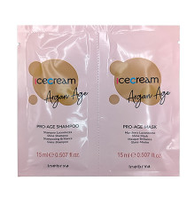 Набір Inebrya Argan Oil Pro-Age DUO з аргановим маслом для фарбованого волосся шампунь та маска, саше 2x15 мл