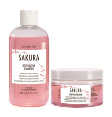 Набір Inebrya Sakura Restorative регенеруючі зволожуючі шампунь і маска