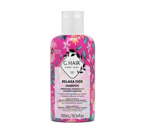 Безсульфатний шампунь Inoar G.Hair Relaxa Fios для пошкодженого та сивого волосся (300 мл)