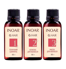 Набір Inoar G.Hair Premium для кератинового випрямлення волосся, 3х50 г (розлив)